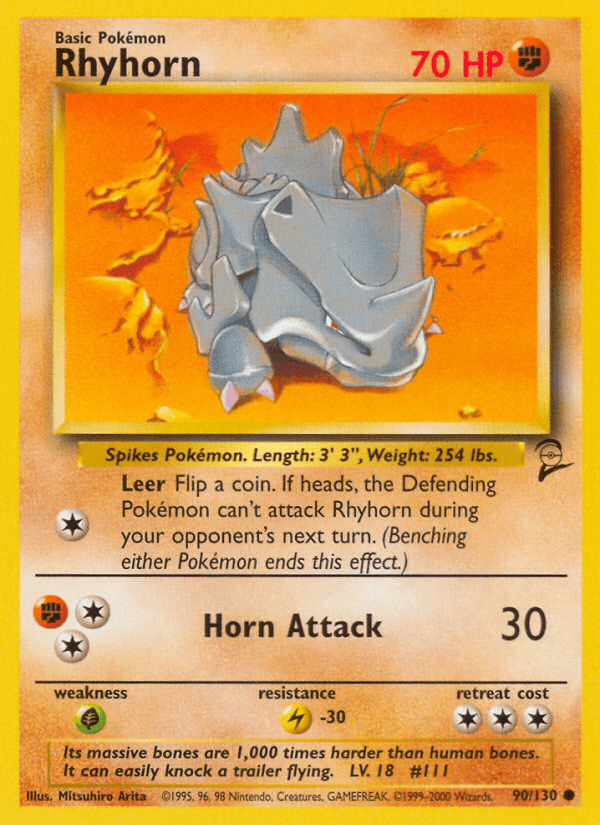 Rhyhorn — Base Set 2 #90