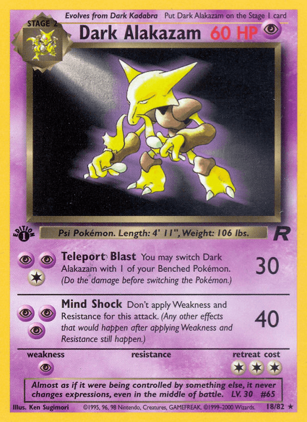 Dark Alakazam — Team Rocket #18