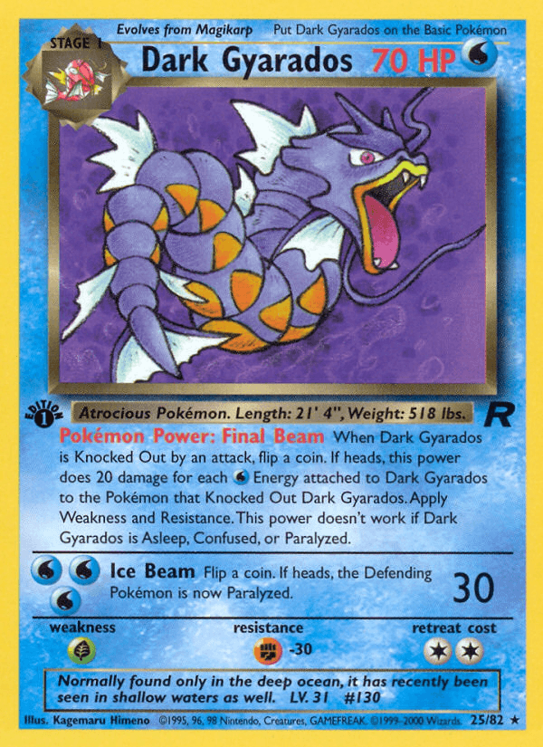 Dark Gyarados — Team Rocket #25