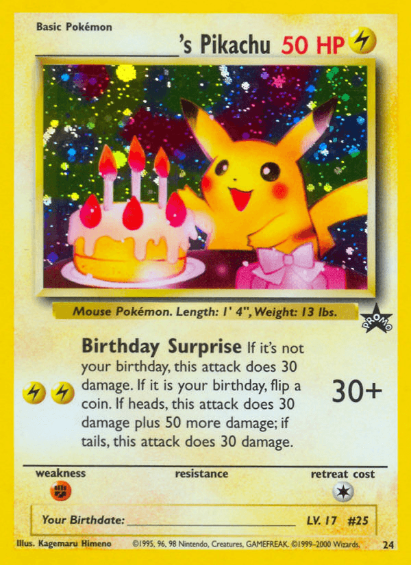 _____'s Pikachu — Wizards Black Star Promos #24