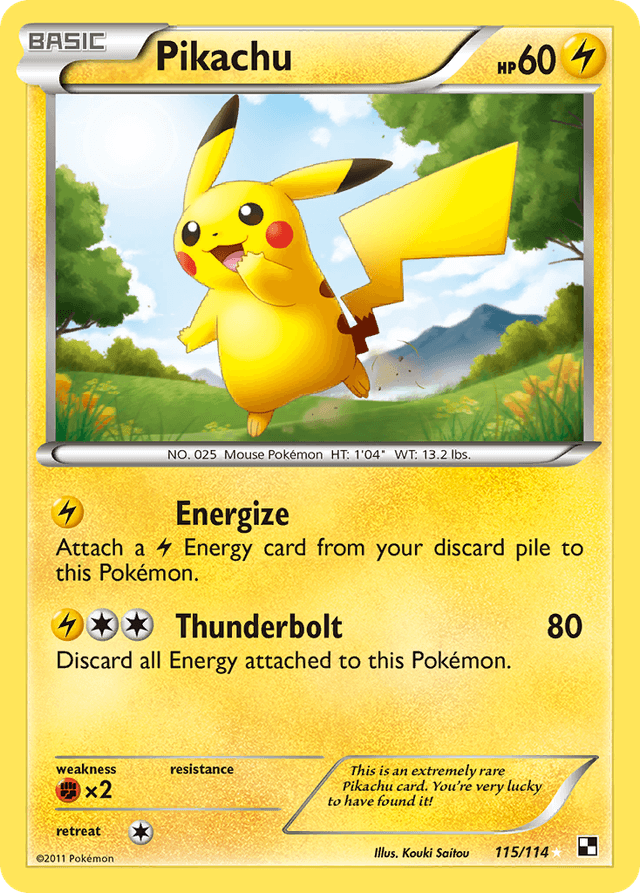Pikachu — Black & White #115