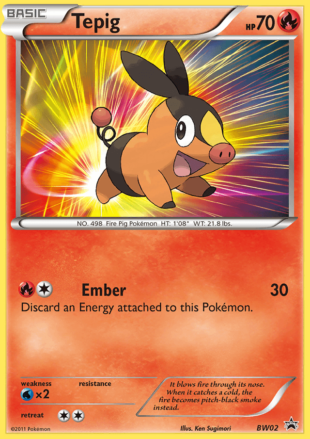 Tepig — BW Black Star Promos #BW02