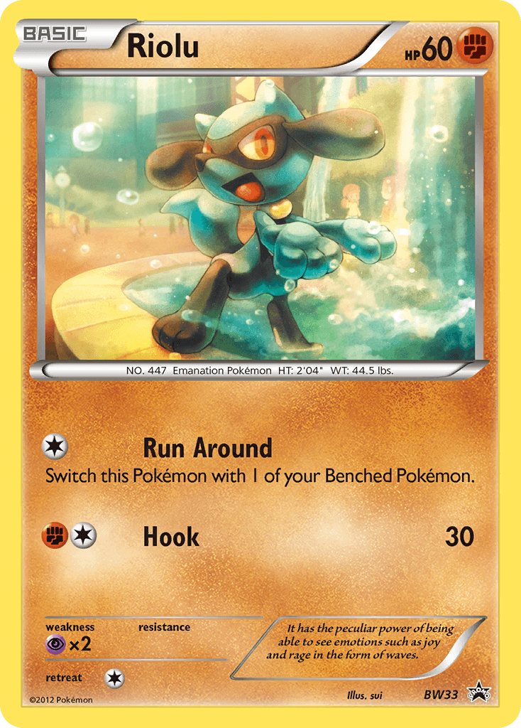 Riolu — BW Black Star Promos #BW33