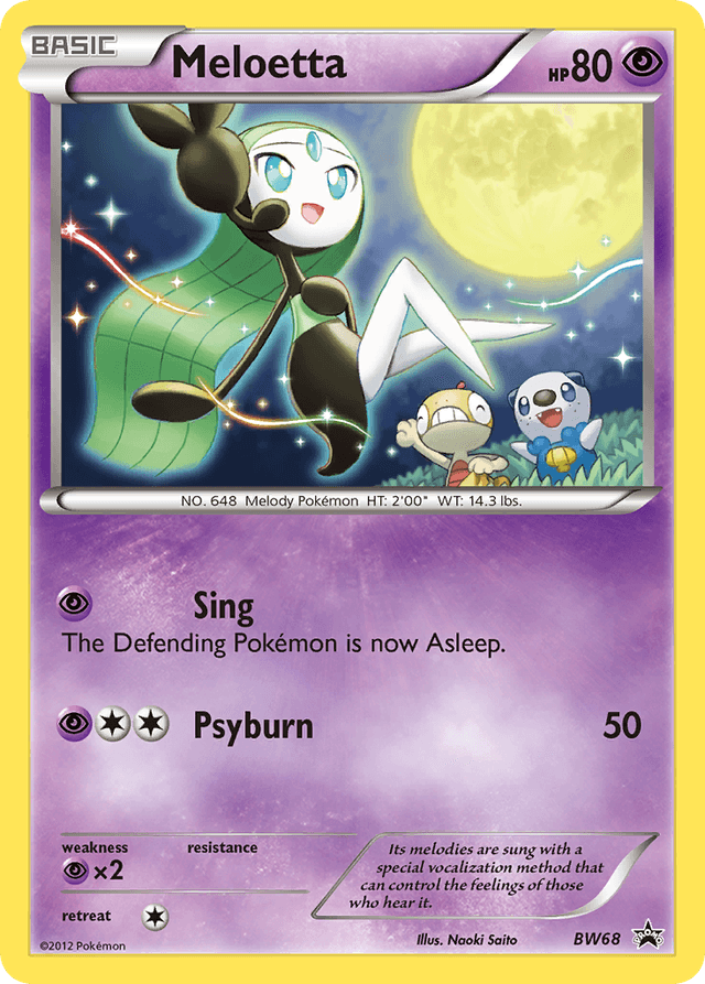 Meloetta — BW Black Star Promos #BW68
