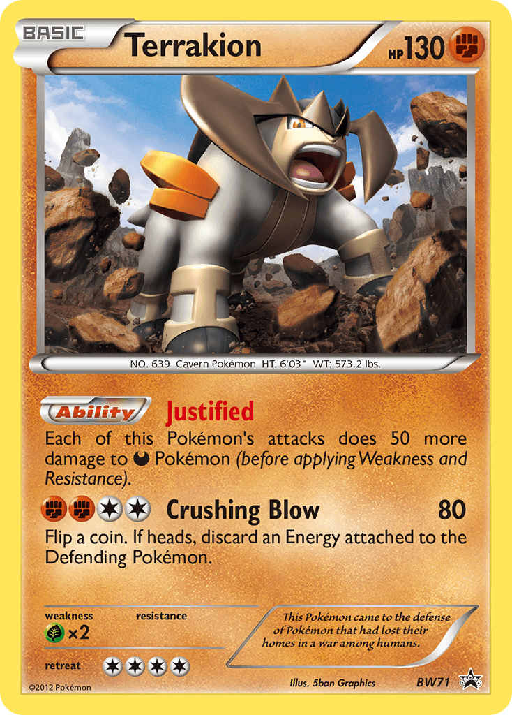 Terrakion — BW Black Star Promos #BW71