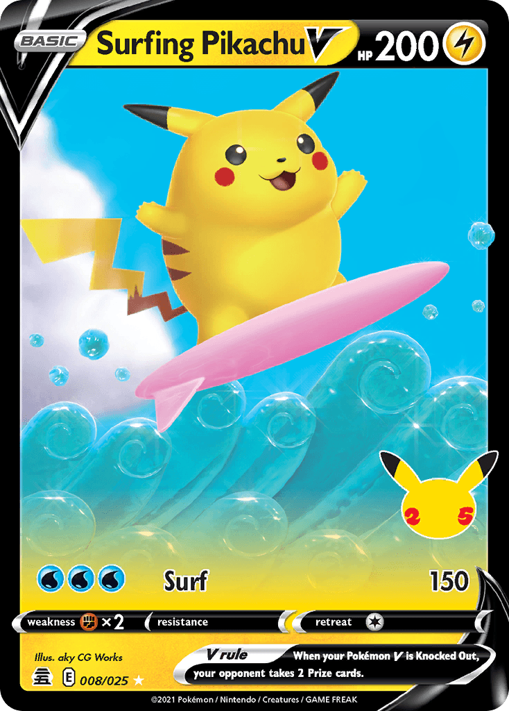 Surfing Pikachu V — Celebrations #8
