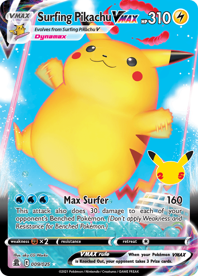 Surfing Pikachu VMAX — Celebrations #9