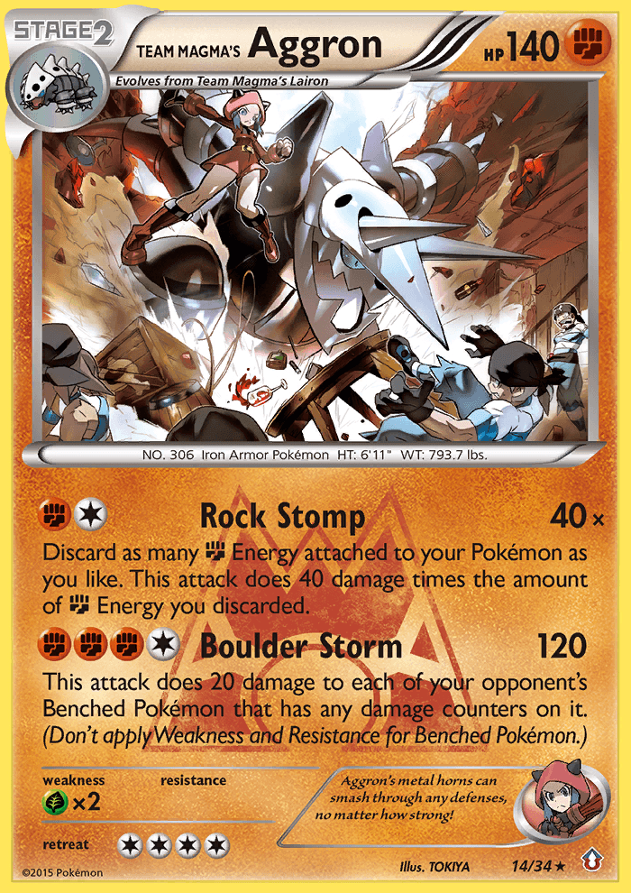Team Magma's Aggron — Double Crisis #14