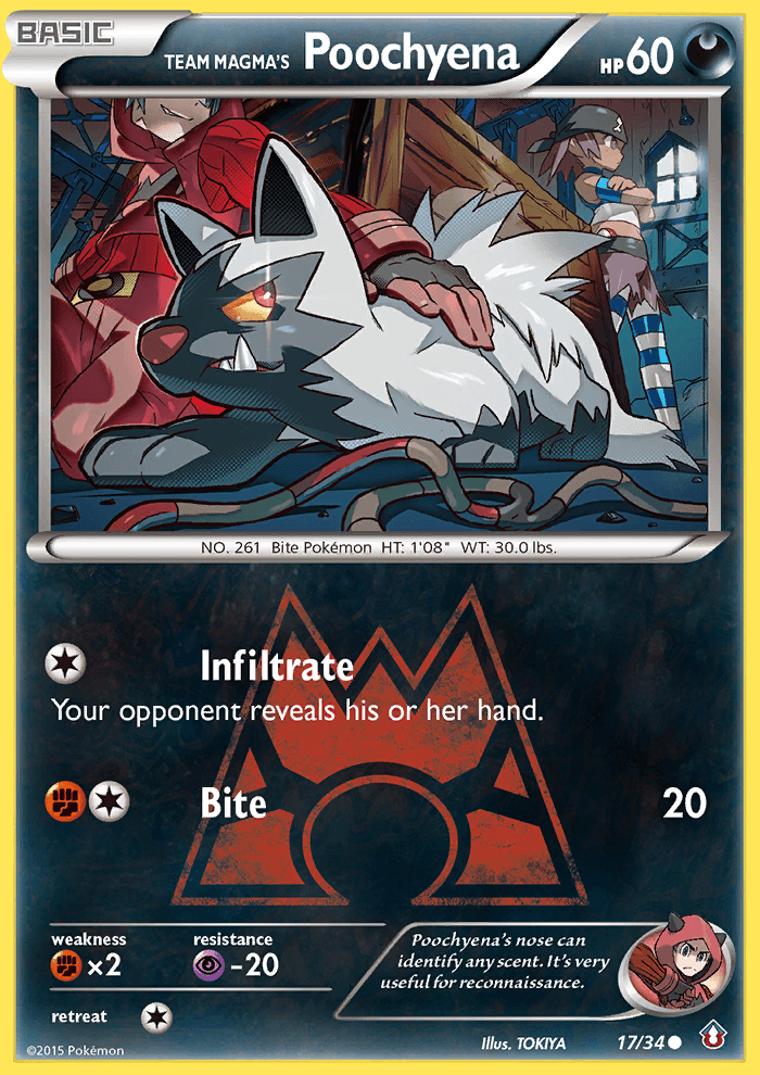 Team Magma's Poochyena — Double Crisis #17