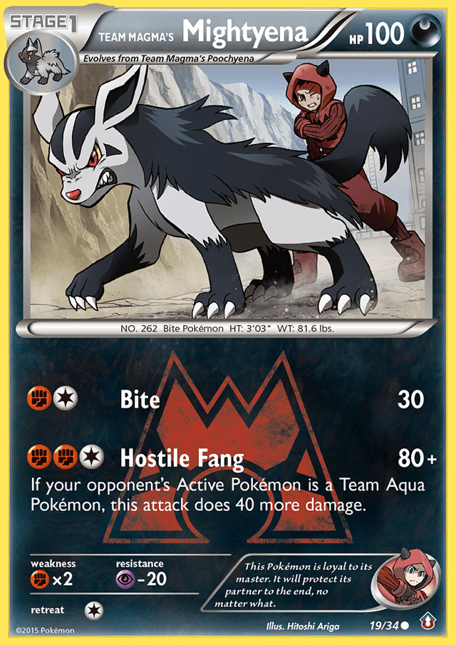 Team Magma's Mightyena — Double Crisis #19