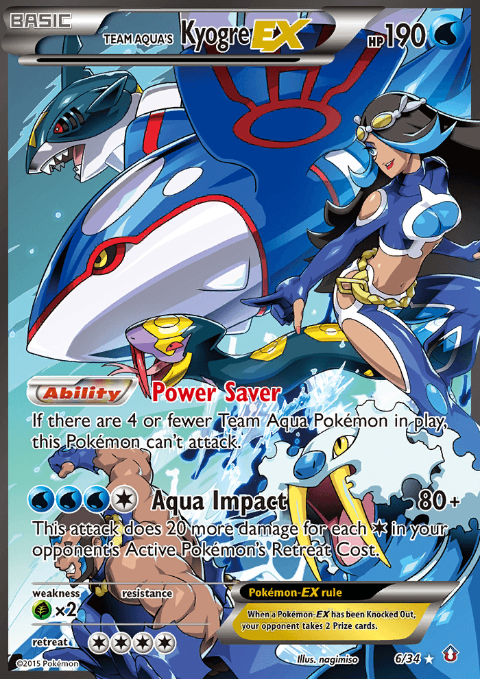 Team Aqua's Kyogre-EX — Double Crisis #6