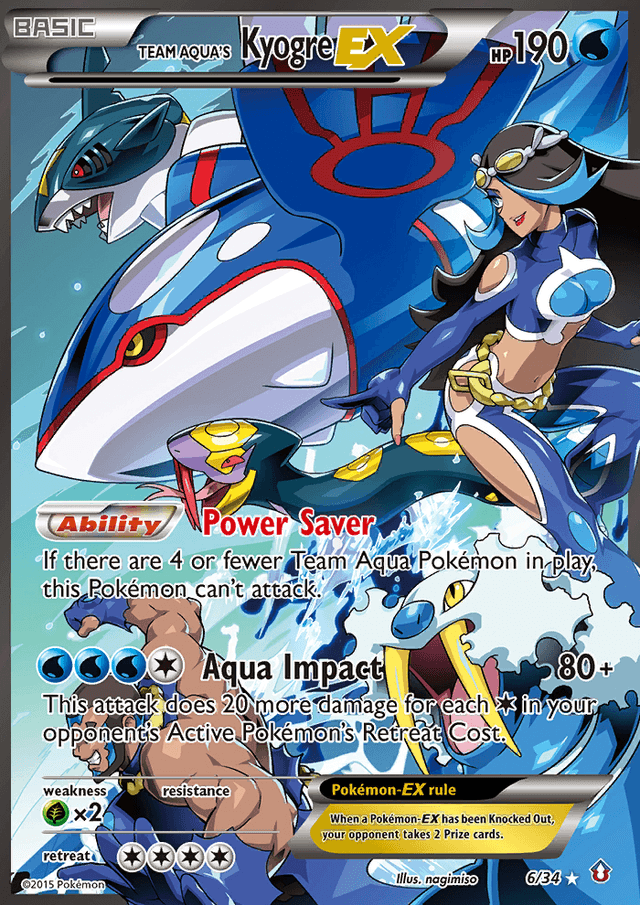 Team Aqua's Kyogre-EX — Double Crisis #6