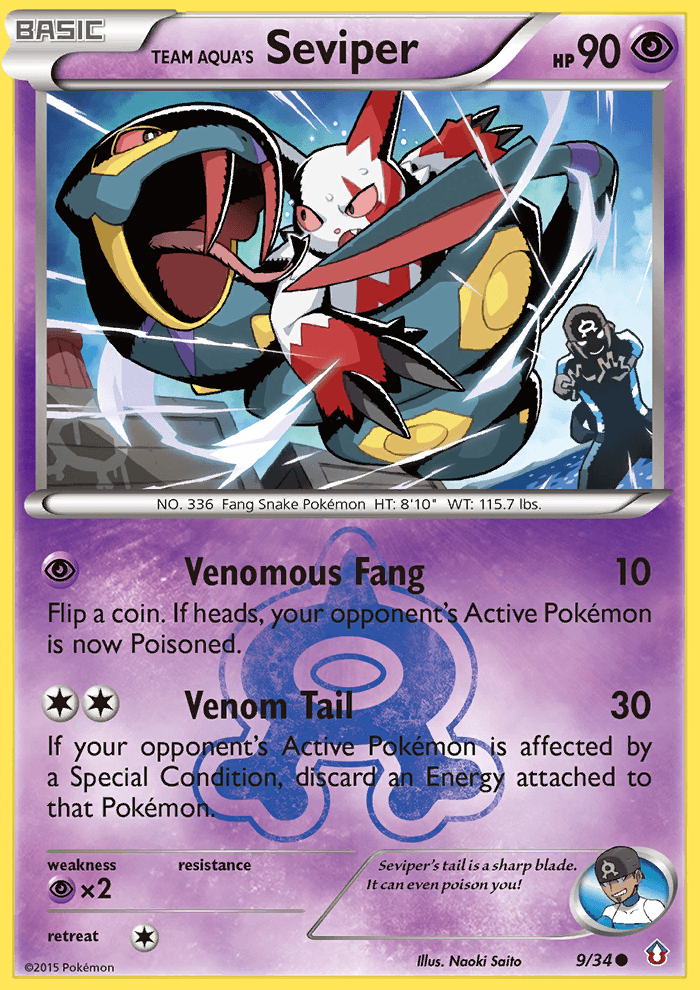 Team Aqua's Seviper — Double Crisis #9