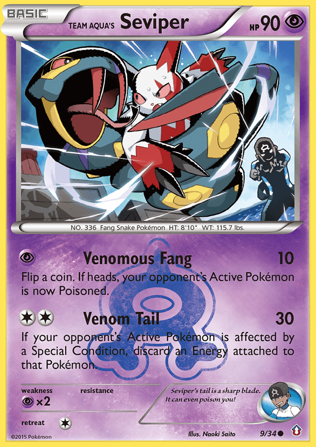 Team Aqua's Seviper — Double Crisis #9