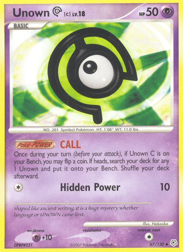 Unown [C] — Diamond & Pearl #67