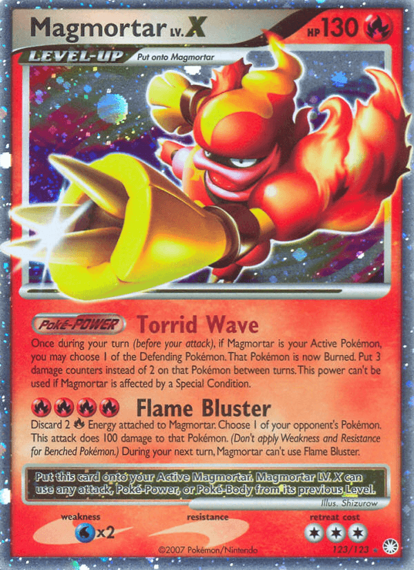 Magmortar LV.X — Mysterious Treasures #123
