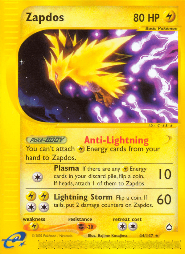 Zapdos — Aquapolis #44