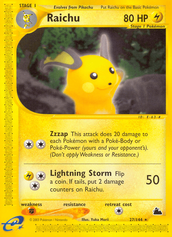 Raichu — Skyridge #27