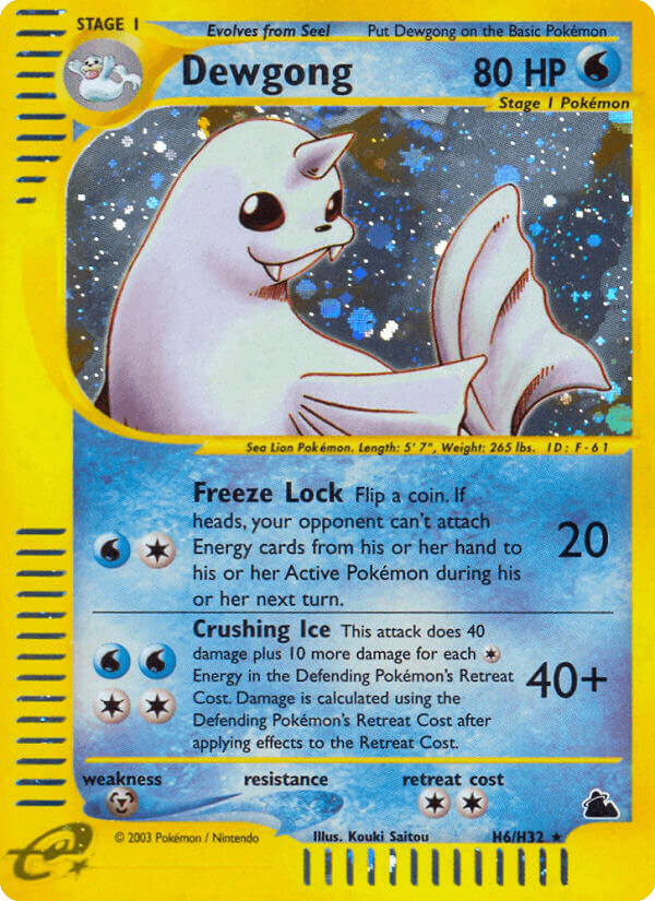 Dewgong — Skyridge #H6