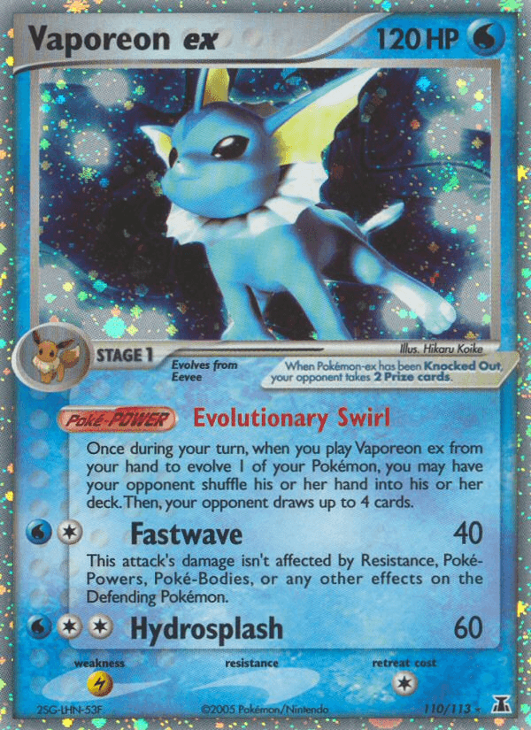 Vaporeon ex — Delta Species #110