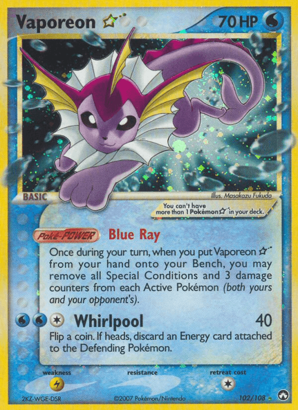 Vaporeon ★ — Power Keepers #102