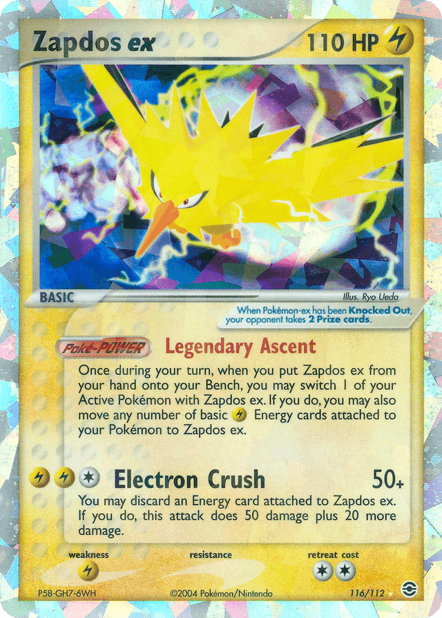 Zapdos ex — FireRed & LeafGreen #116