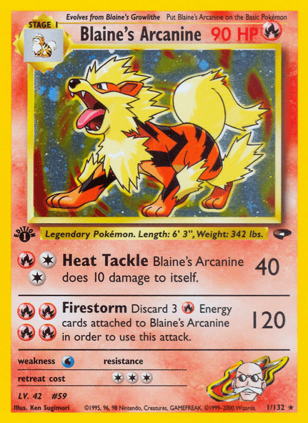 Blaine's Arcanine — Gym Challenge #1