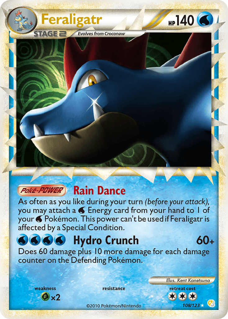 Feraligatr — HeartGold & SoulSilver #108