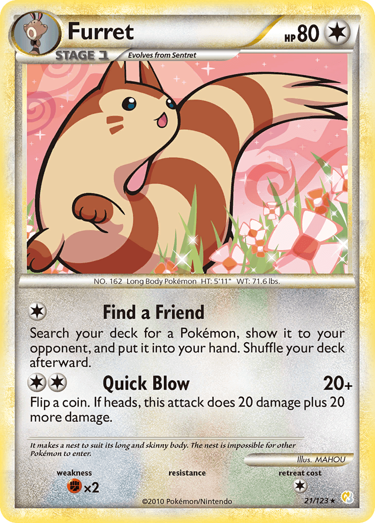 Furret — HeartGold & SoulSilver #21