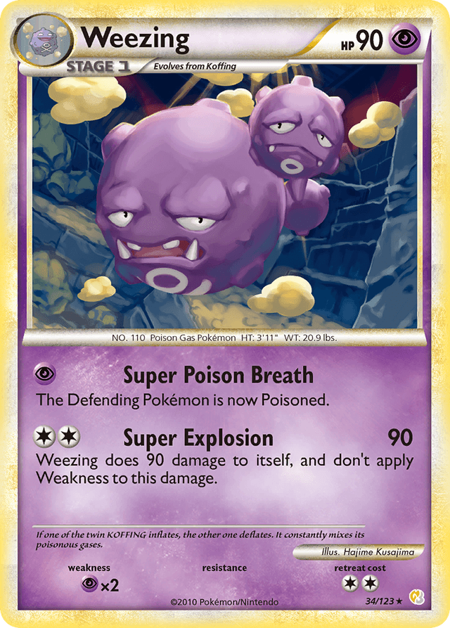 Weezing — HeartGold & SoulSilver #34