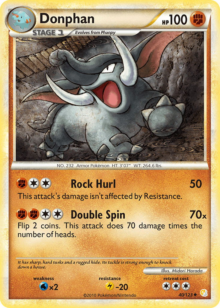 Donphan — HeartGold & SoulSilver #40