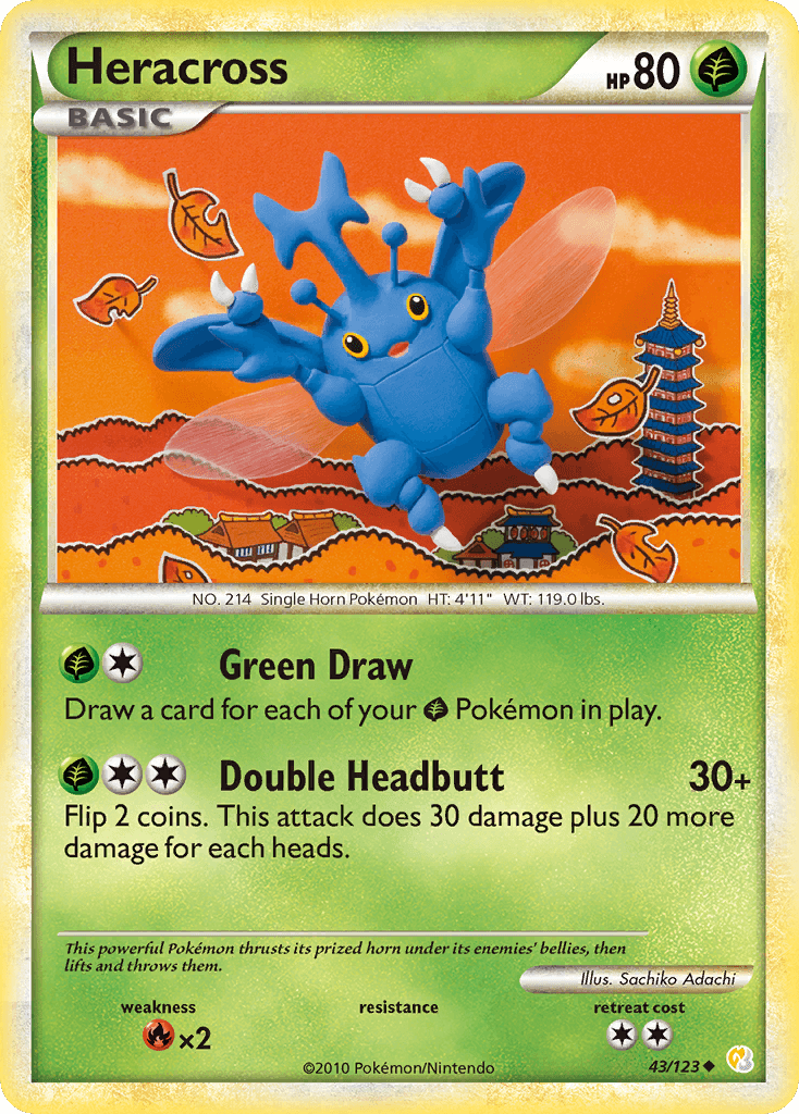 Heracross — HeartGold & SoulSilver #43