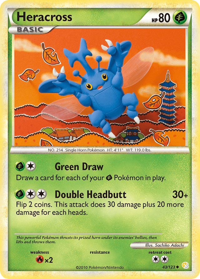 Heracross — HeartGold & SoulSilver #43