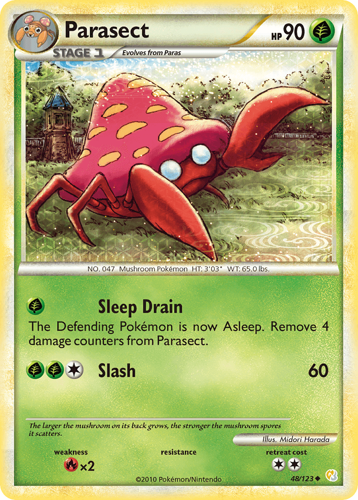 Parasect — HeartGold & SoulSilver #48