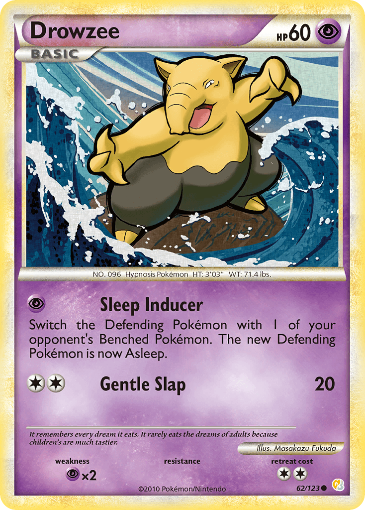 Drowzee — HeartGold & SoulSilver #62