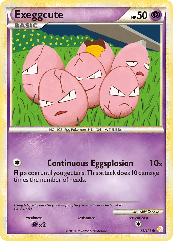 Exeggcute — HeartGold & SoulSilver #63