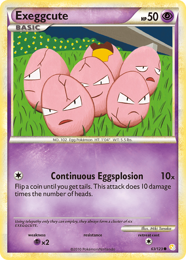 Exeggcute — HeartGold & SoulSilver #63