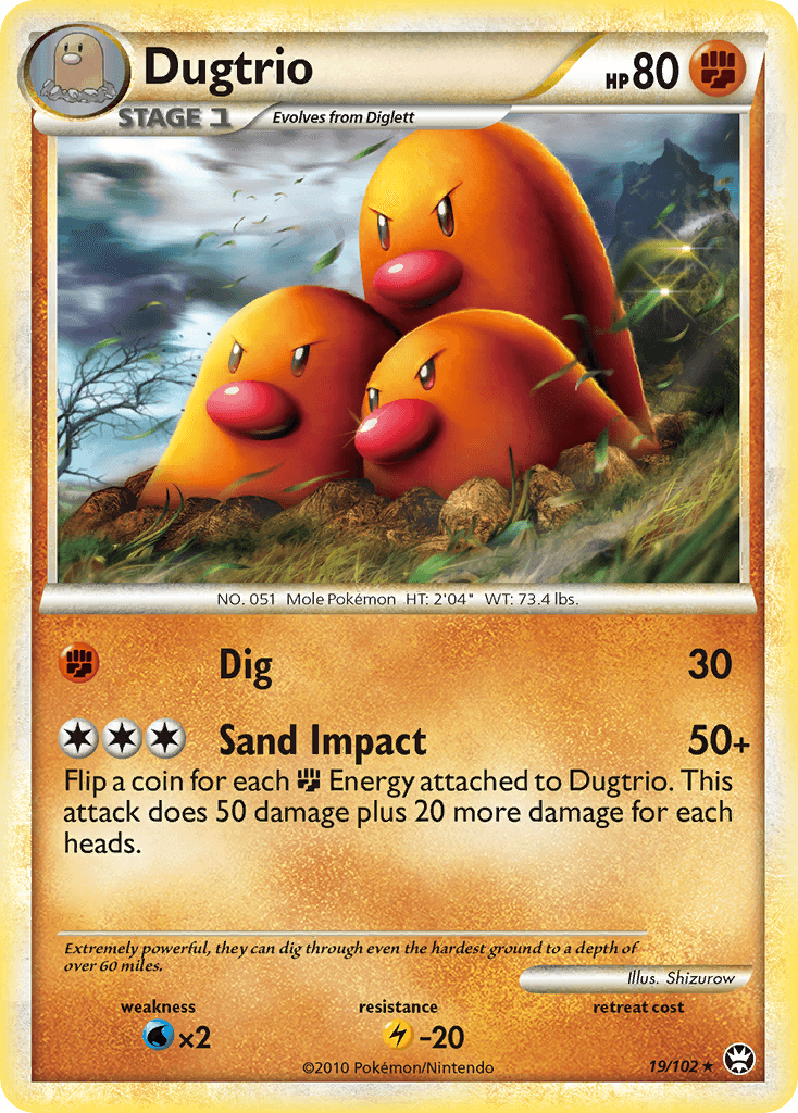 Dugtrio — HS—Triumphant #19