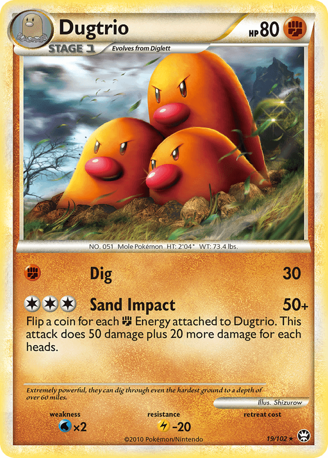 Dugtrio — HS—Triumphant #19
