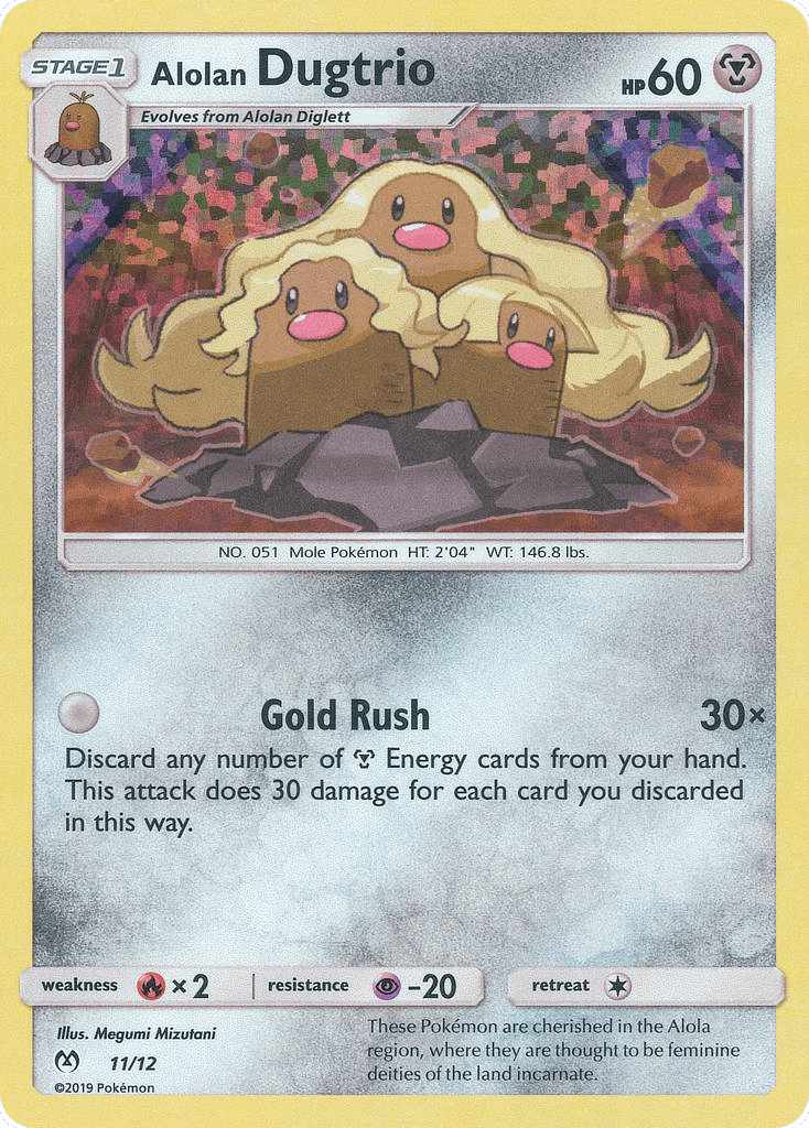 Alolan Dugtrio — McDonald's Collection 2019 #11