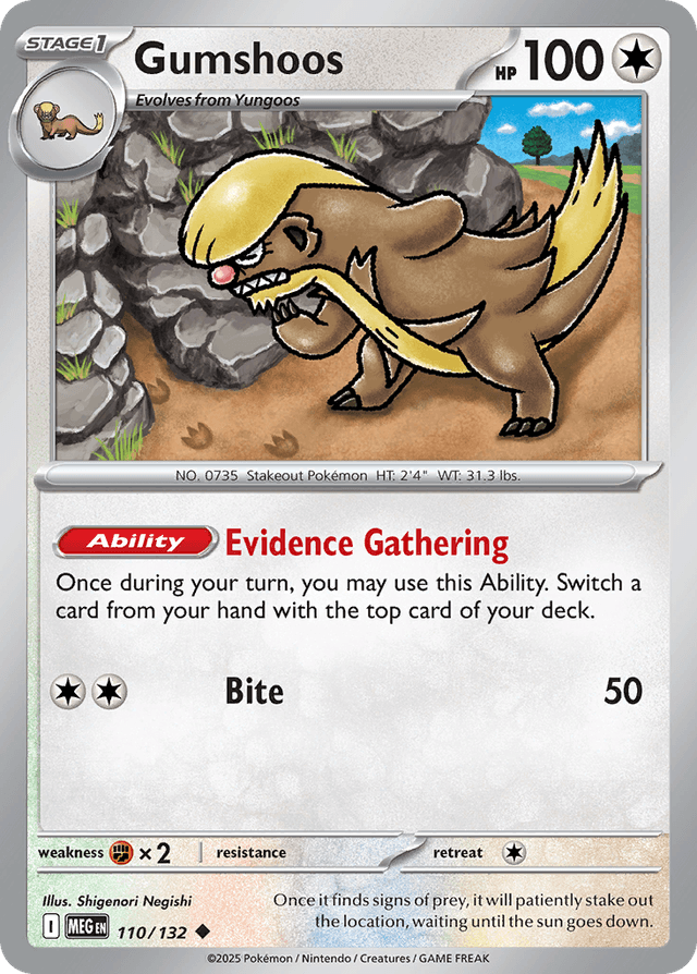 Gumshoos — Mega Evolution #110