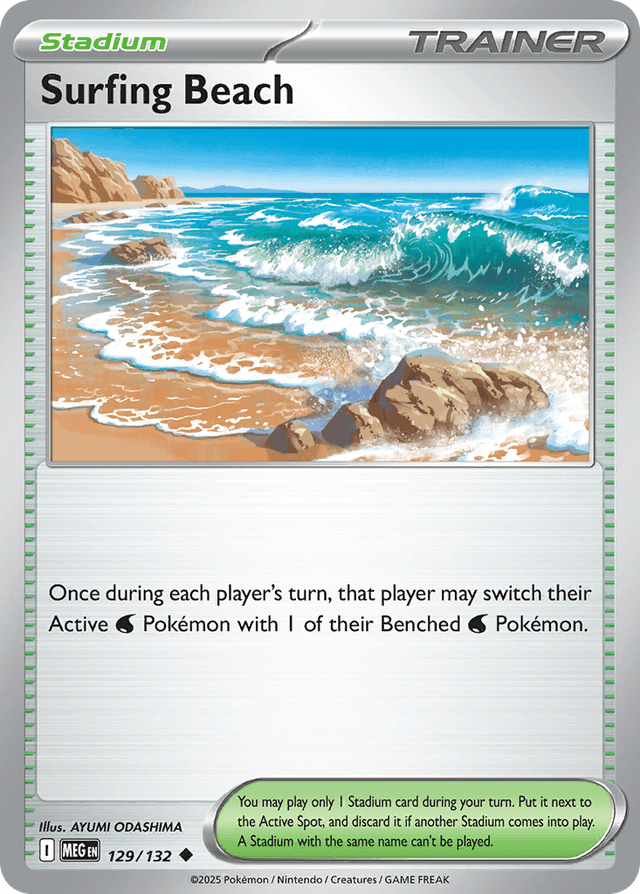 Surfing Beach — Mega Evolution #129