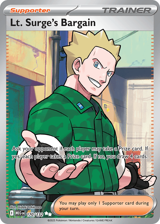 Lt. Surge's Bargain — Mega Evolution #170