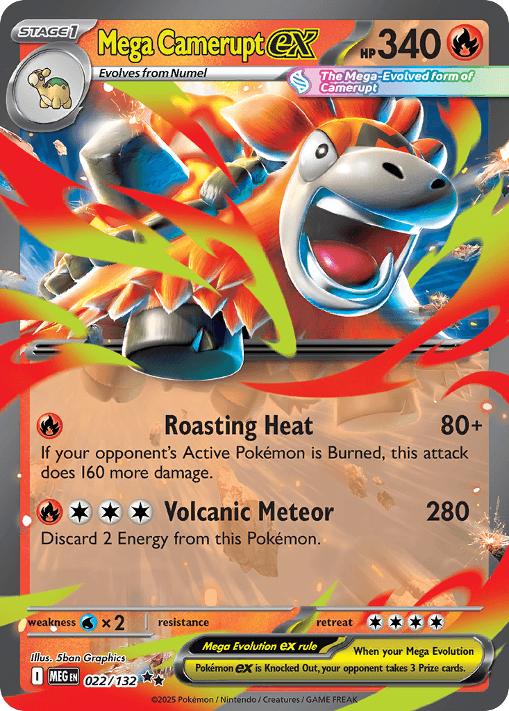 Mega Camerupt ex — Mega Evolution #22