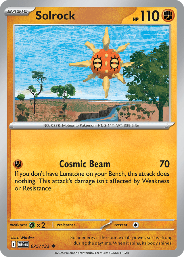 Solrock — Mega Evolution #75