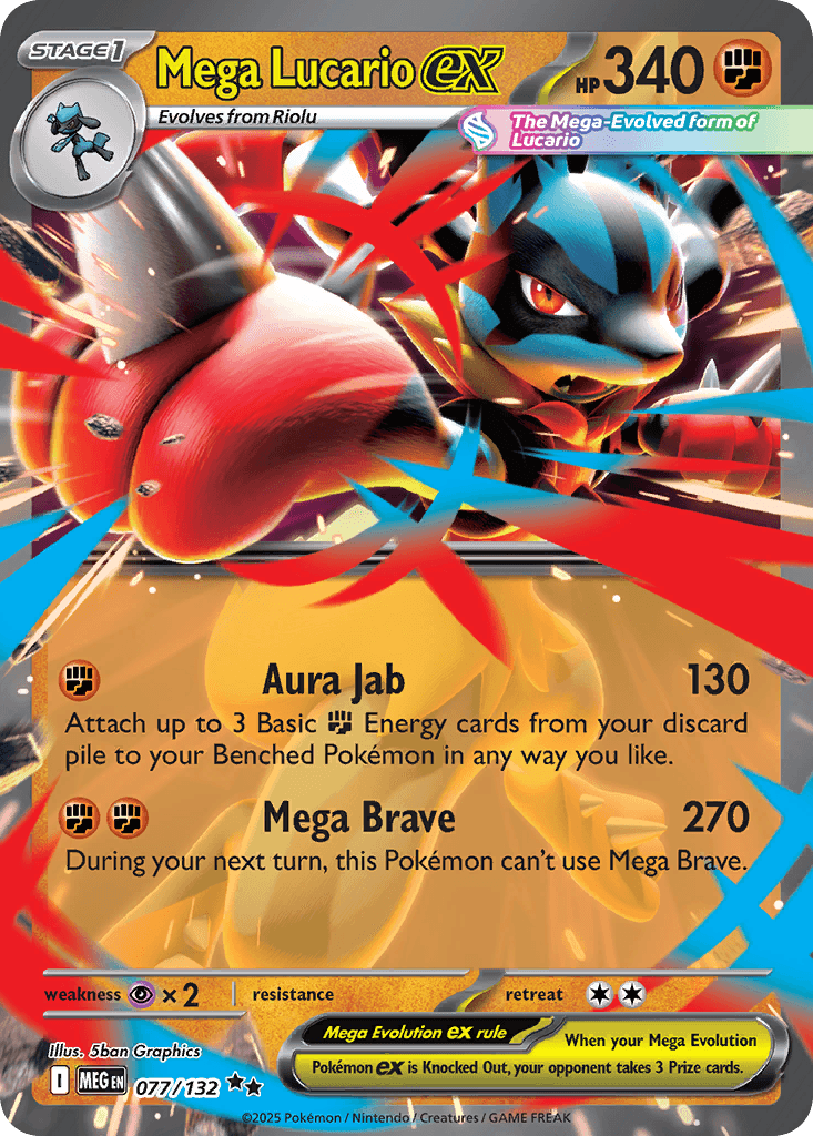 Mega Lucario ex — Mega Evolution #77