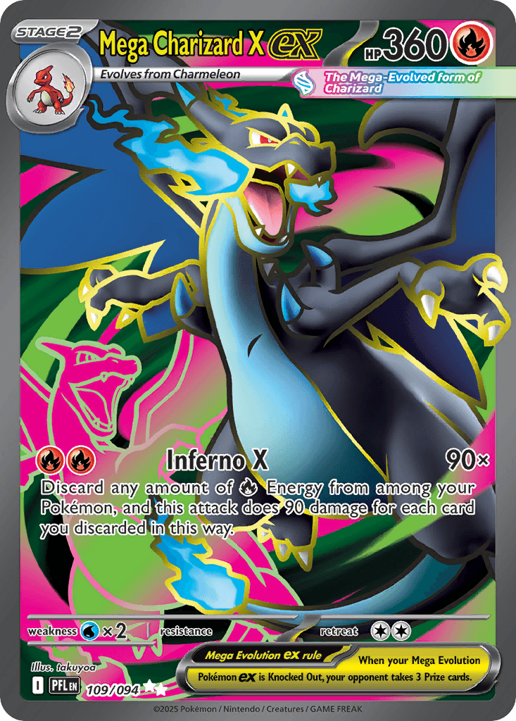Mega Charizard X ex — Phantasmal Flames #109