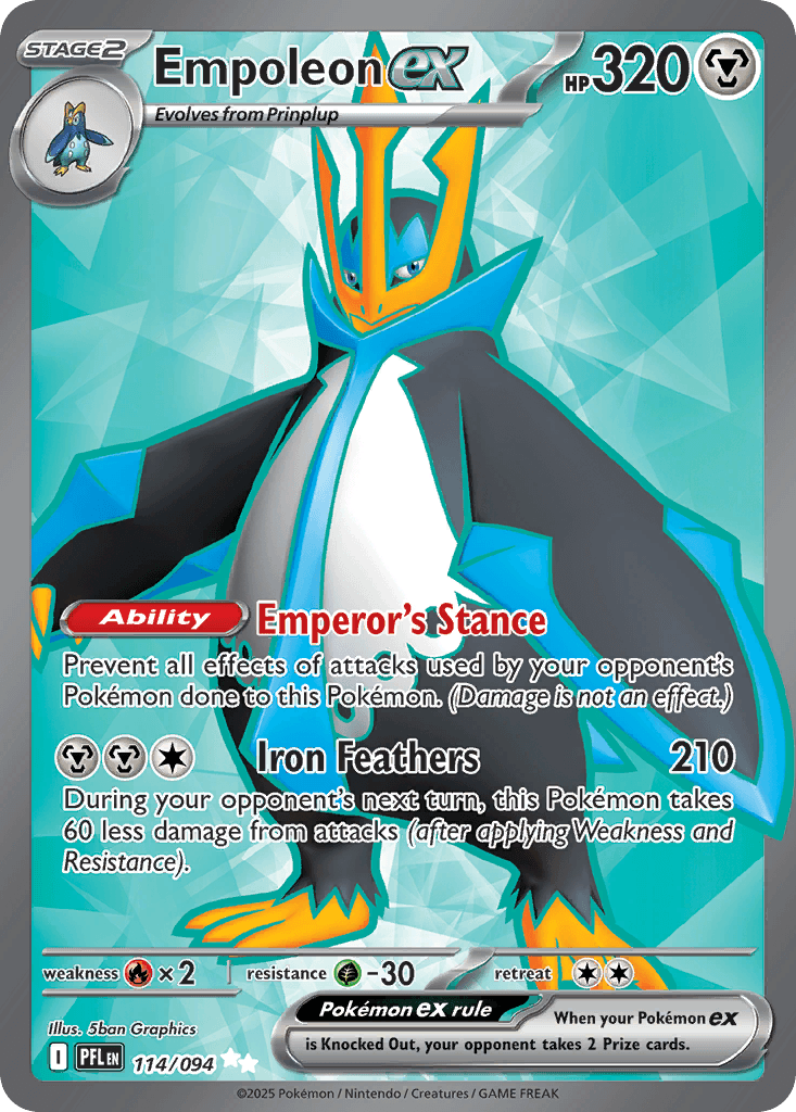 Empoleon ex — Phantasmal Flames #114