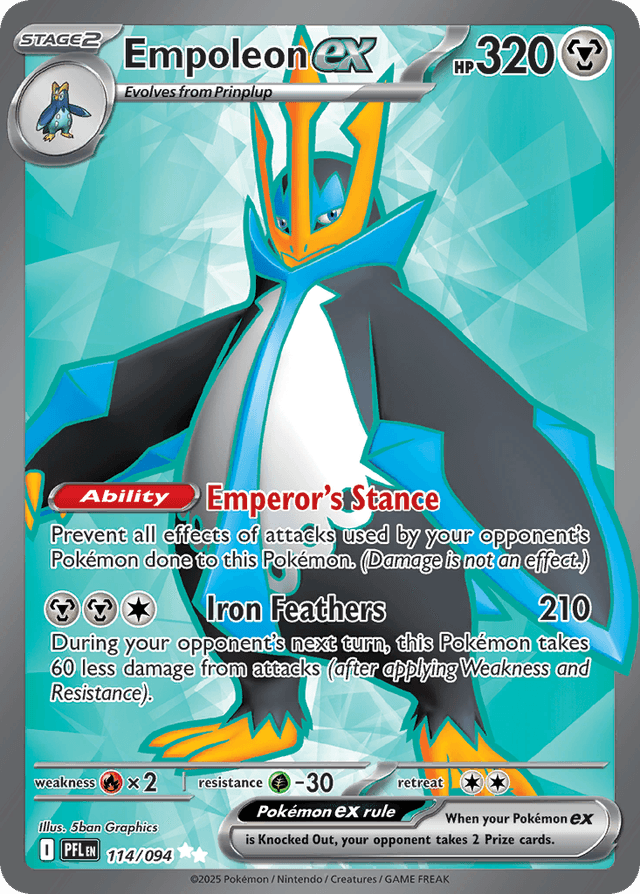 Empoleon ex — Phantasmal Flames #114