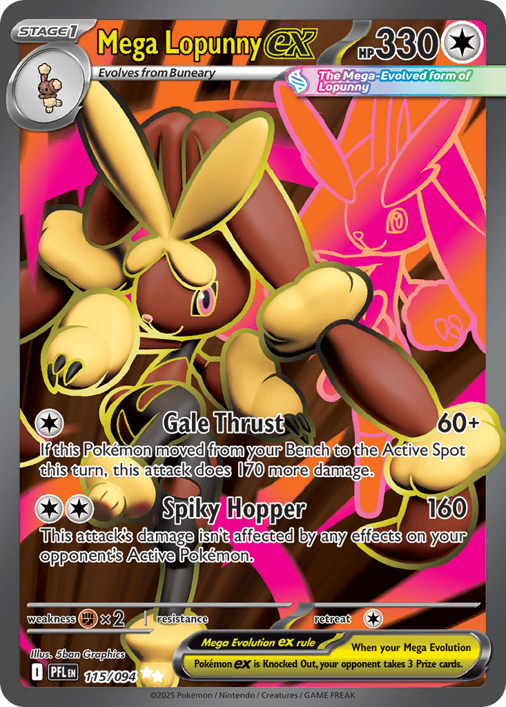Mega Lopunny ex — Phantasmal Flames #115